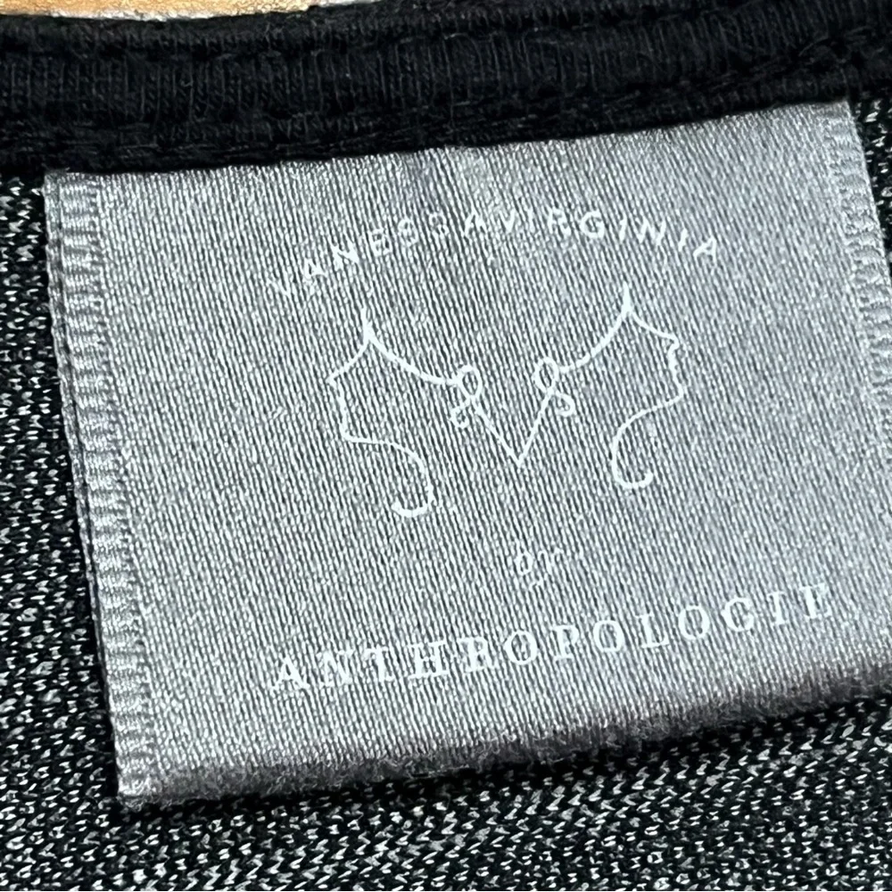 Anthropologie Vanessa Virginia Black and White Faux Wrap Peplum Tank Top - Picture 4 of 11